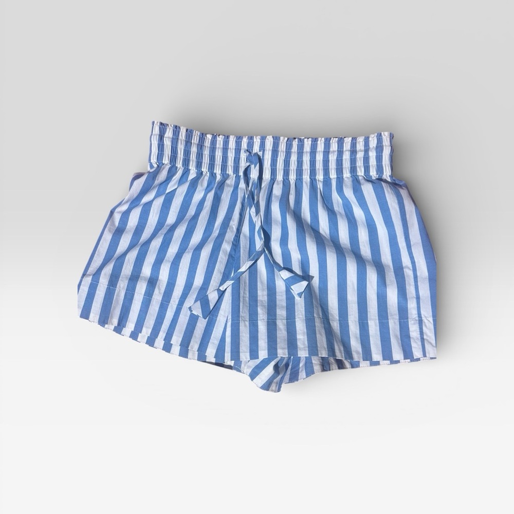 Vineyard Vines Blue White Striped Drawstring Lounge Shorts XS Preppy Beach